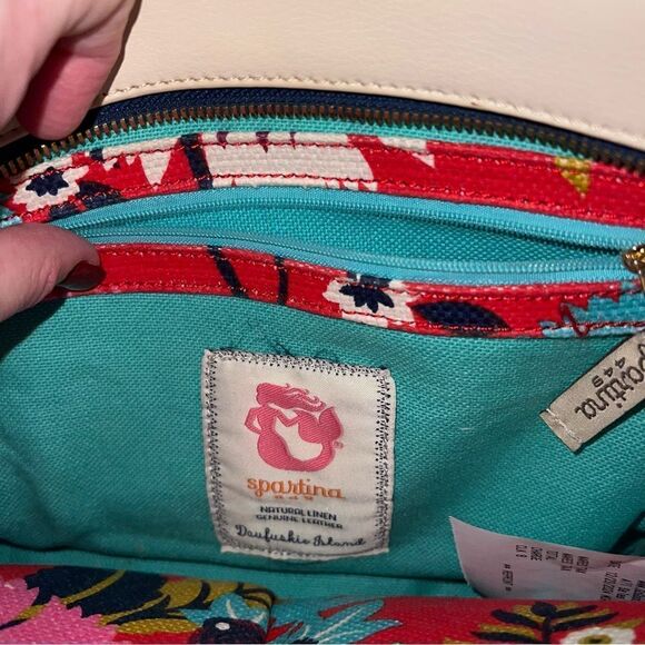 Spartina Floral Canvas Tote Bag - Red - Picture 6 of 7